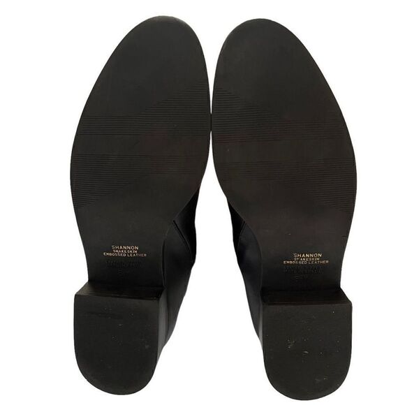 Markon Shannon Women's Leather Snakeskin Embossed  Pull On  Boots Size 8 - Picture 8 of 8